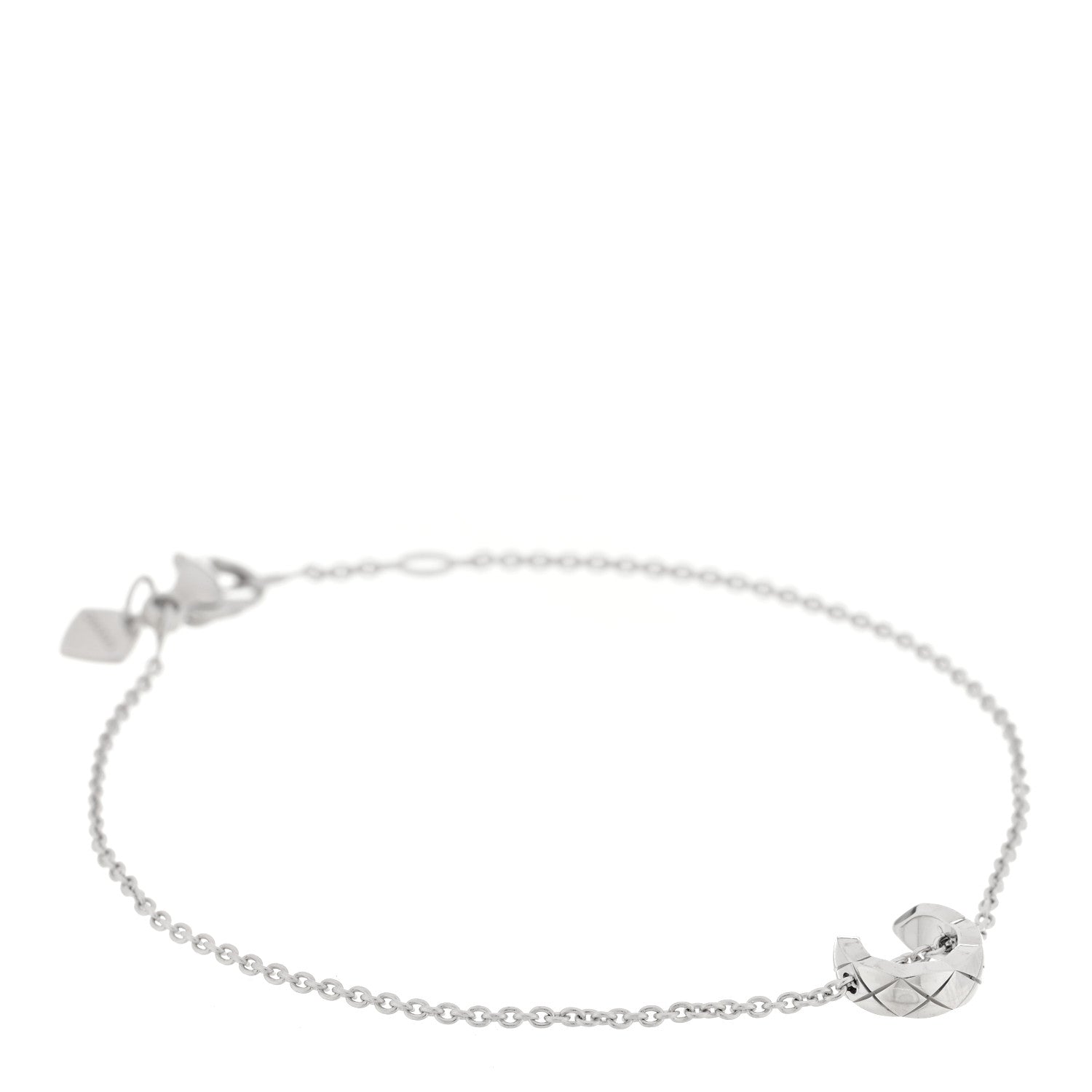 Chanel 18K White Gold Coco Crush Station Bracelet 1 of 3