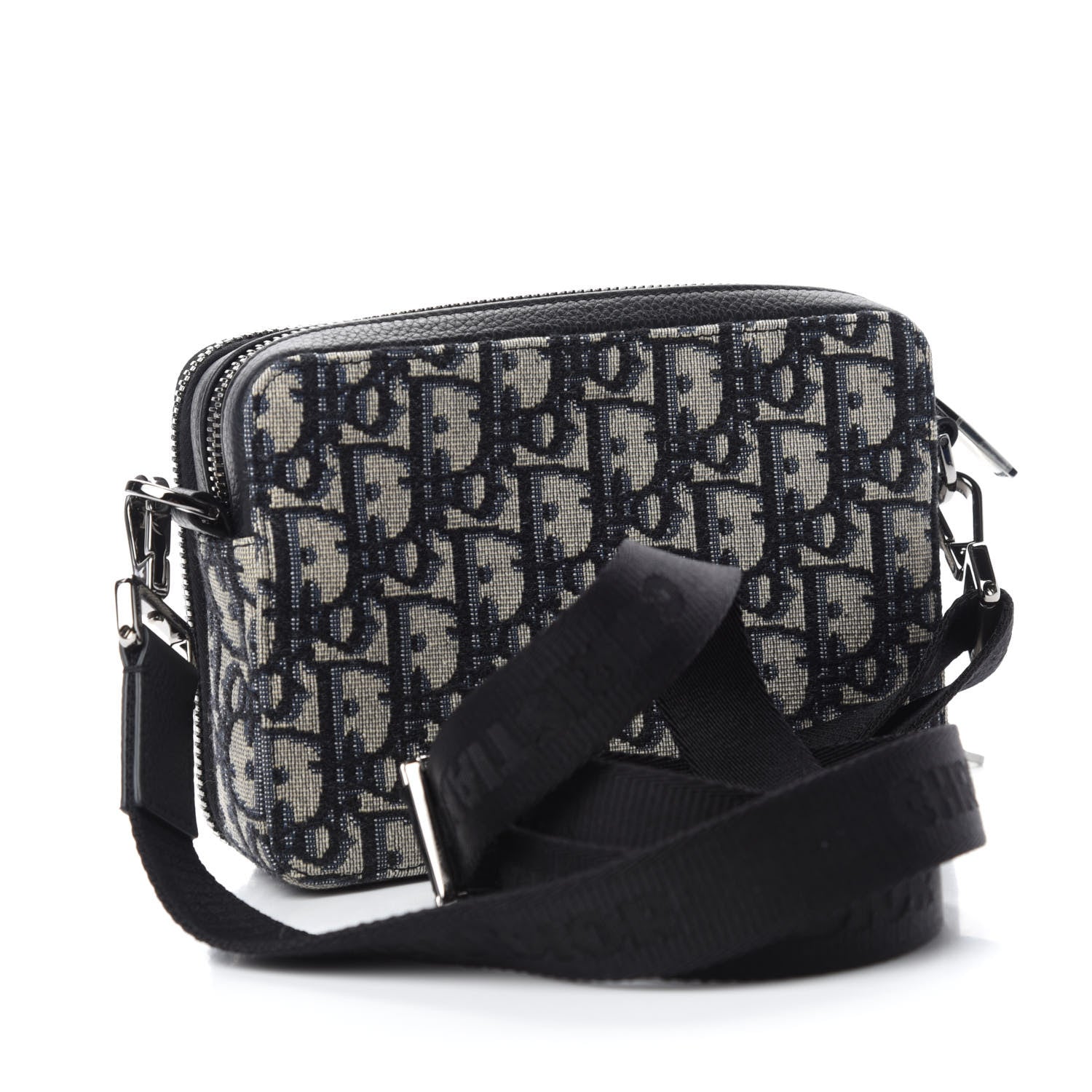 Christian Dior Oblique Pouch Navy Blue 3 of 10