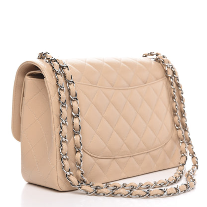 Chanel Caviar Quilted Jumbo Double Flap Beige Clair 3 of 11
