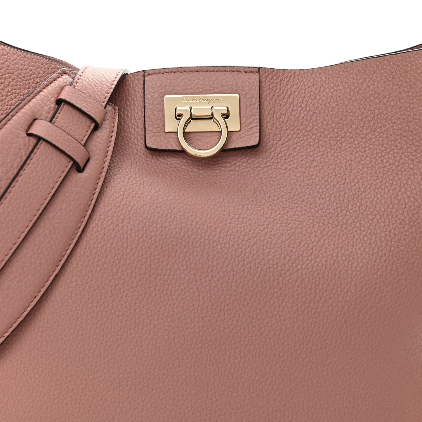 Calfskin Reverse Hobo Antique Rose