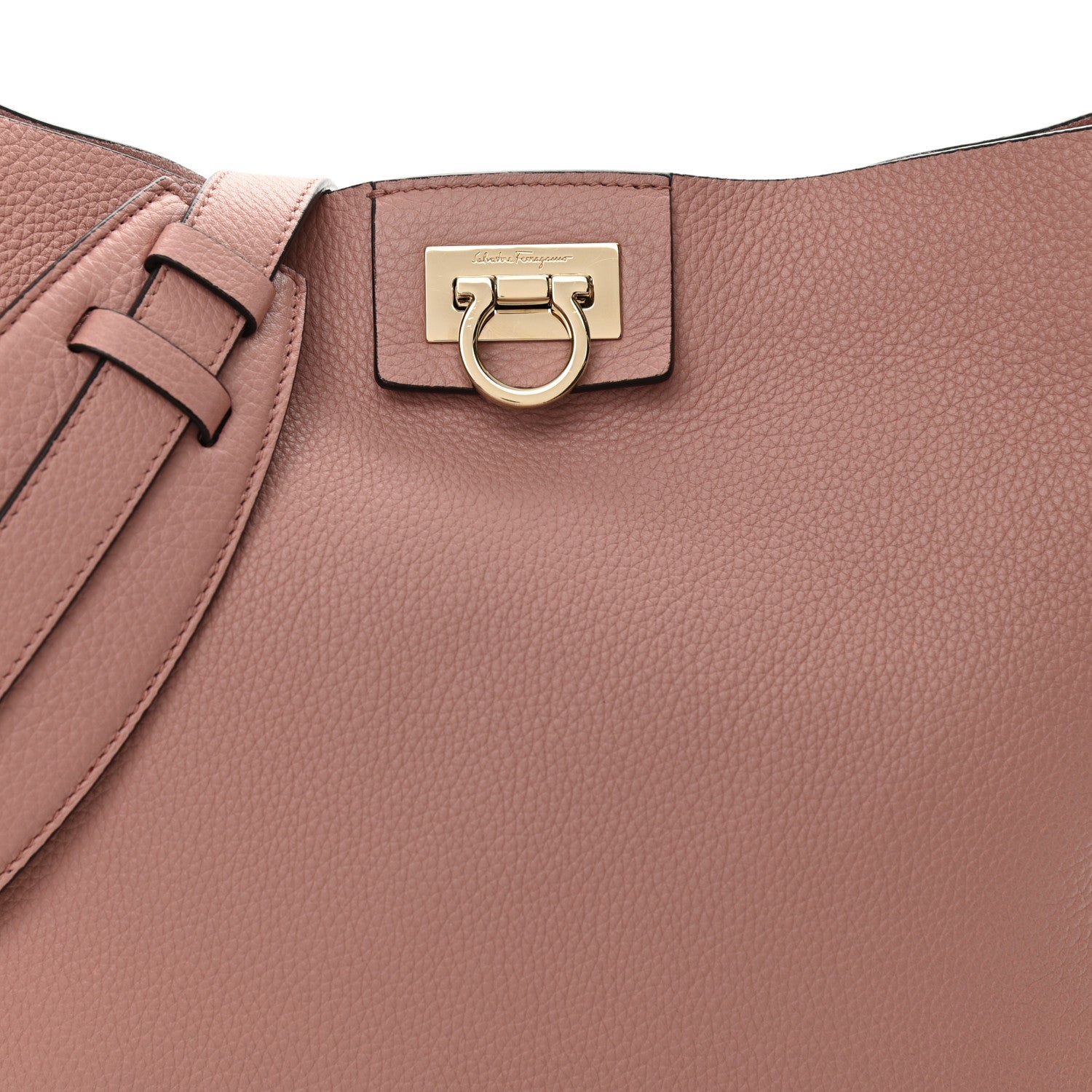 Salvatore Ferragamo Calfskin Reverse Hobo Antique Rose 7 of 10