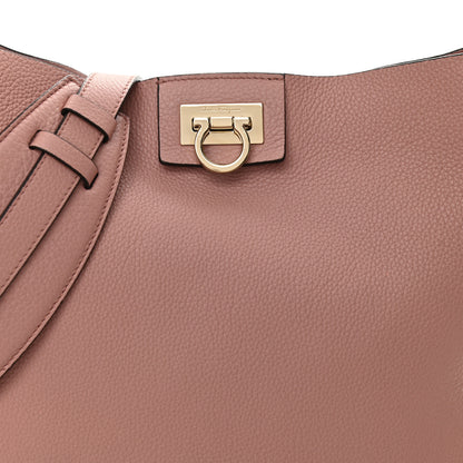 Salvatore Ferragamo Calfskin Reverse Hobo Antique Rose 7 of 10