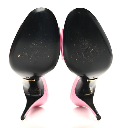 Gucci Patent Calfskin High Heel Slides Pink Plexi 40 5 of 8