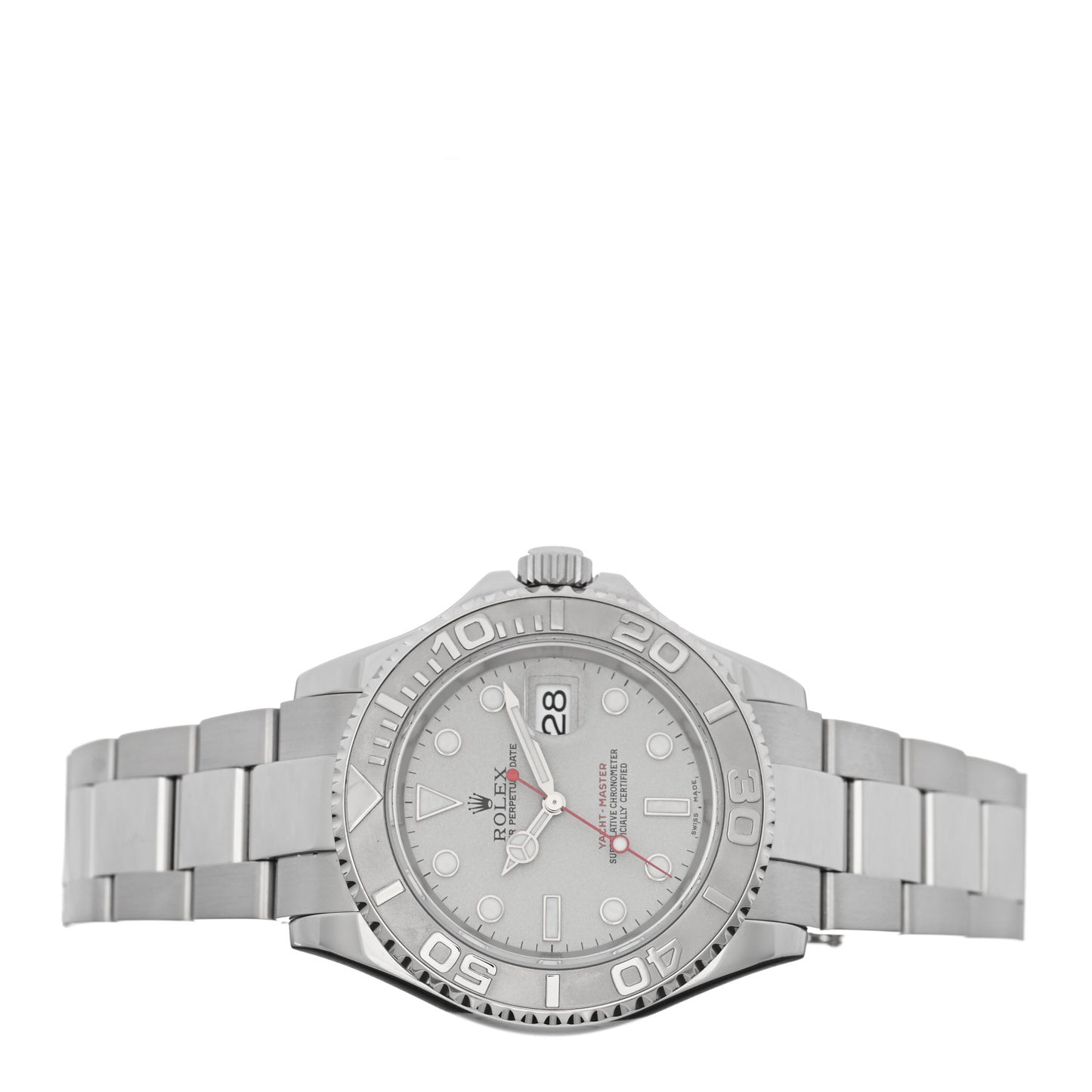 Stainless Steel Platinum 40mm Oyster Perpetual Date Yacht-Master Watch Silver 16622