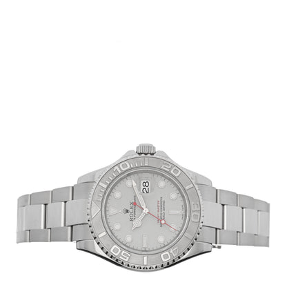 Rolex Stainless Steel Platinum 40mm Oyster Perpetual Date Yacht-Master Watch Silver 16622 2 of 4