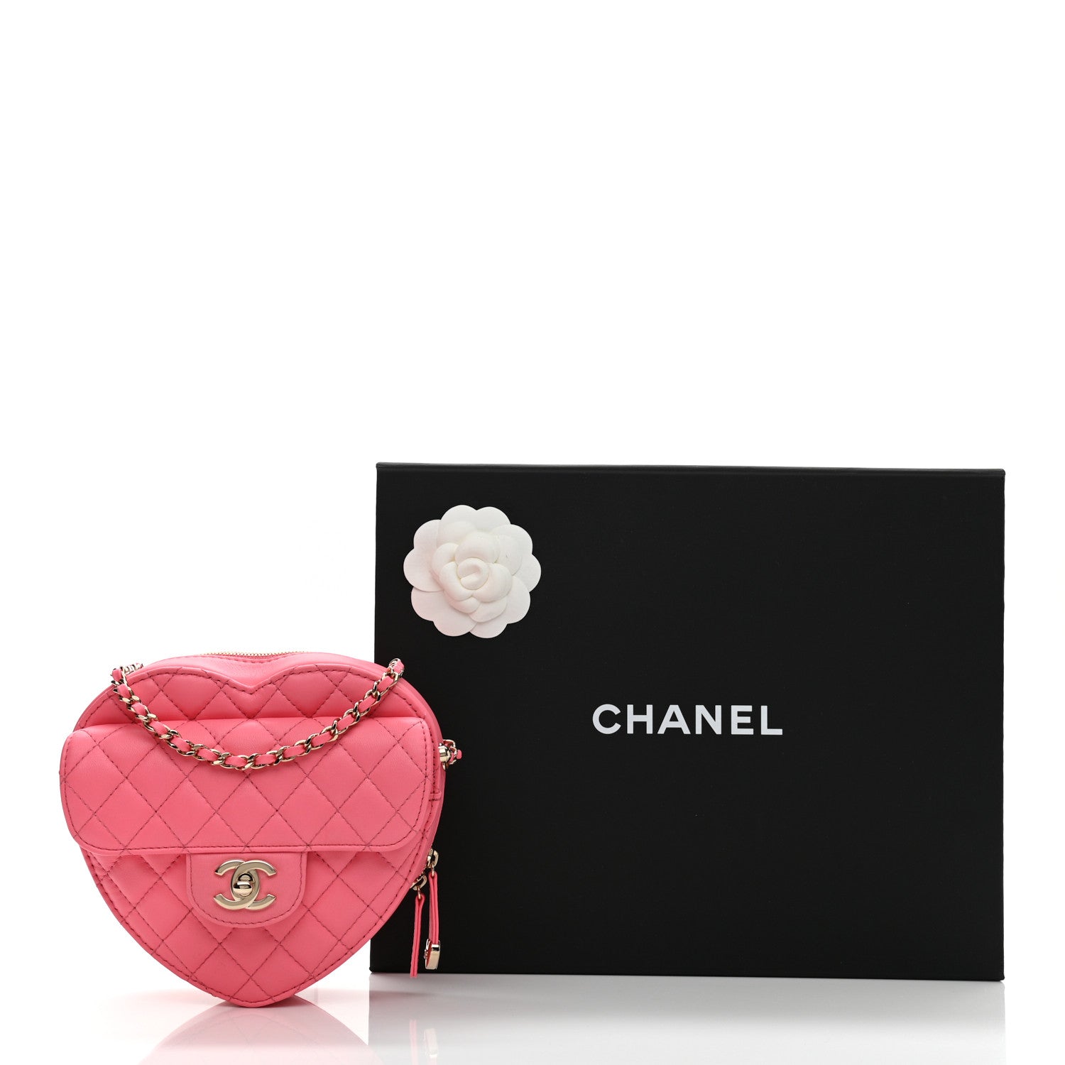Chanel Lambskin Quilted CC In Love Heart Bag Pink 11 of 11