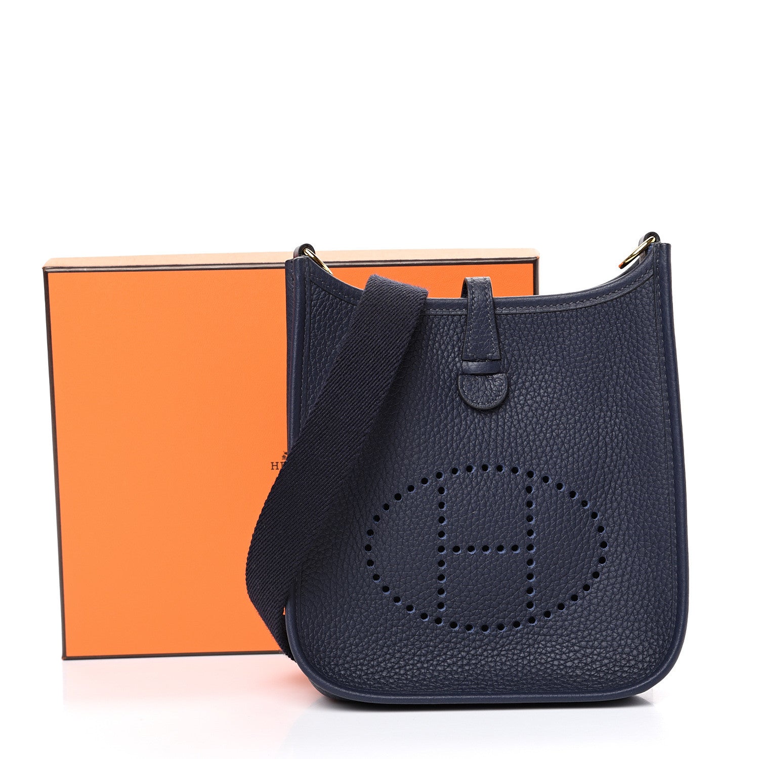 Hermes Taurillon Clemence Evelyne TPM Bleu Nuit 10 of 10