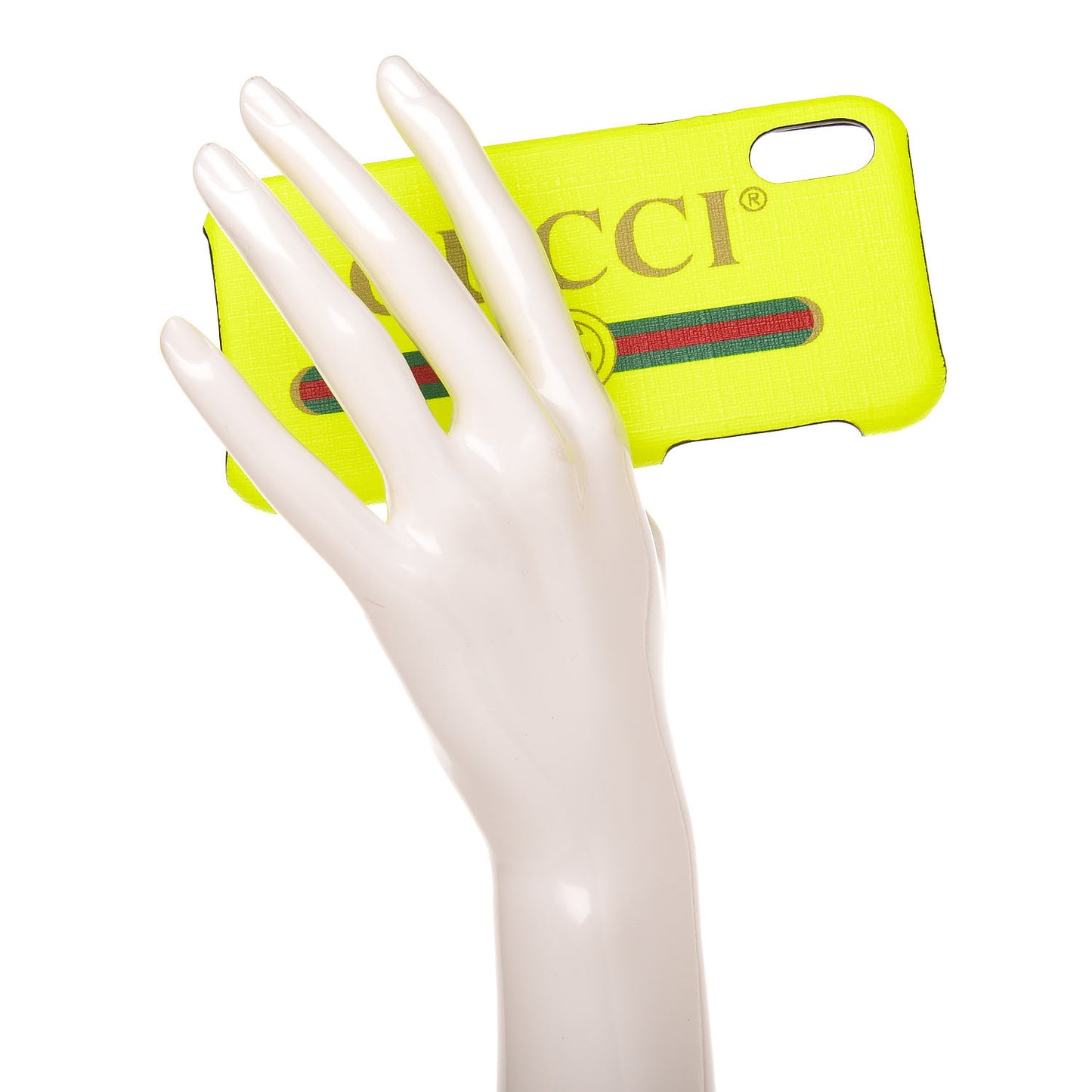 Rubber Print iPhone Xs Case Yellow Fluo Green