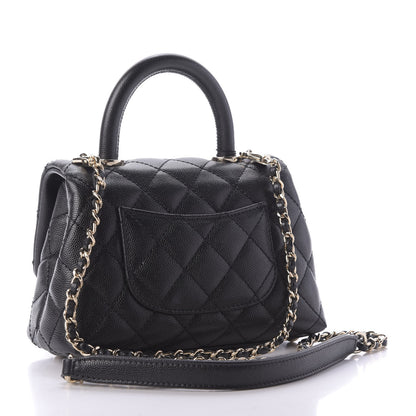 Chanel Caviar Quilted Extra Mini Coco Handle Flap Black 3 of 9