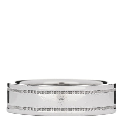 Tiffany Platinum 6mm Together Double Milgrain Band Ring 59 8.75 1 of 4
