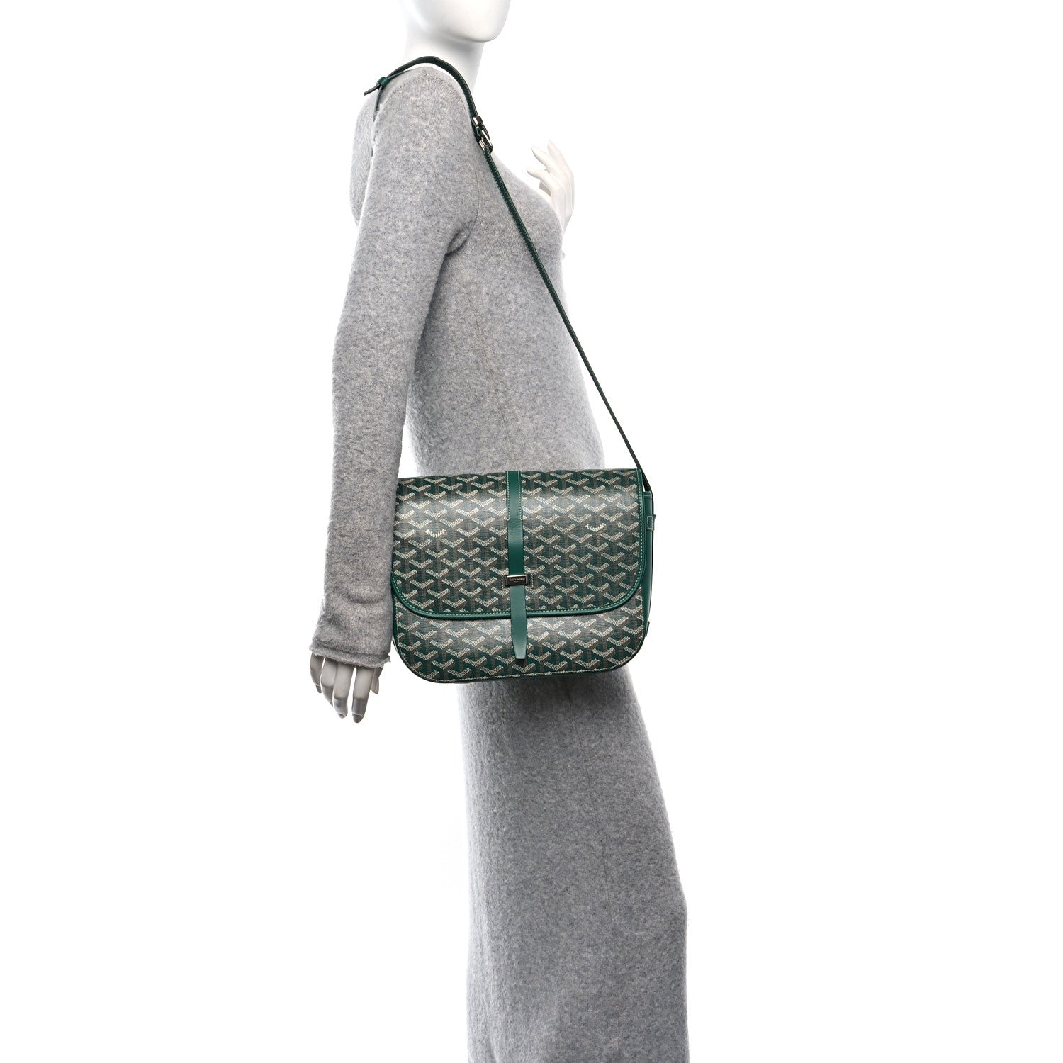 Goyard Goyardine Belvedere II MM Messenger Bag Green 2 of 9