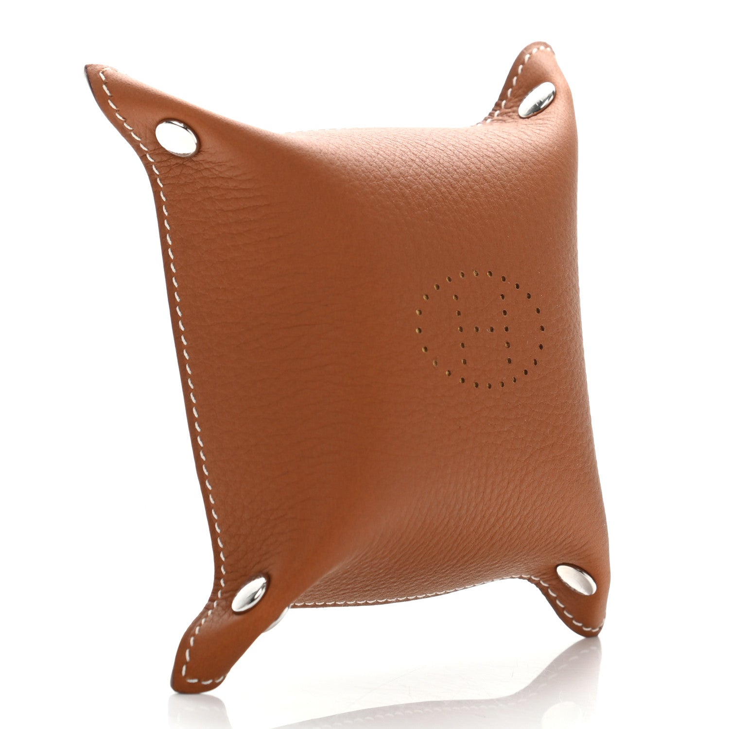 Hermes Taurillon Clemence Mini Mises et Relances Change Tray Jaune Fauve 3 of 6