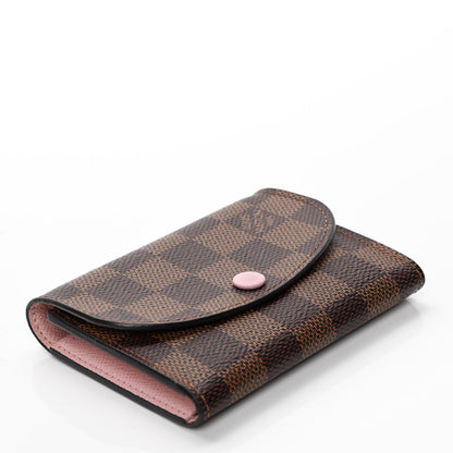 Louis Vuitton Damier Ebene Rosalie Coin Purse Rose Ballerine 3 of 4