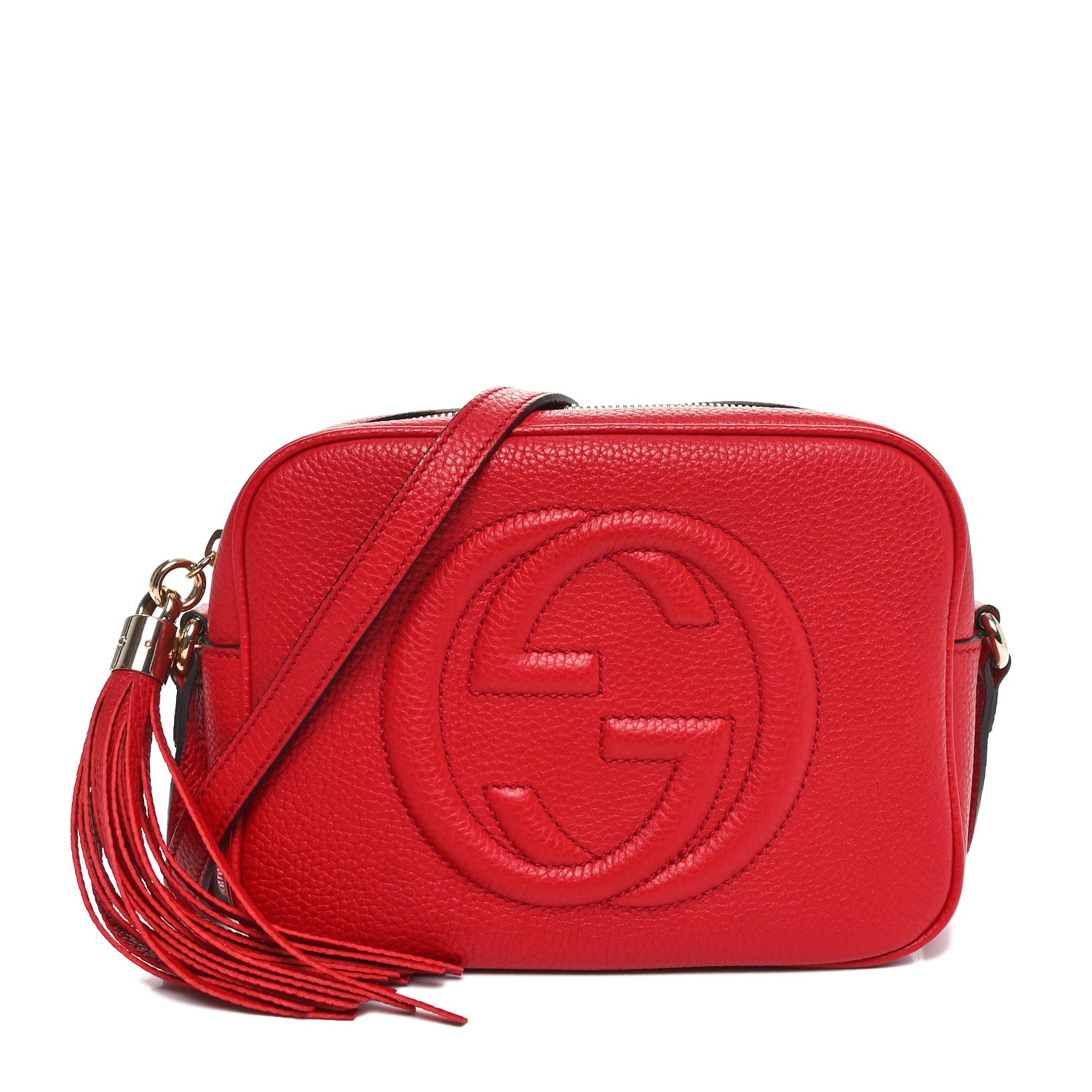 Gucci Pebbled Calfskin Small Soho Disco Bag Tabasco Red 1 of 10