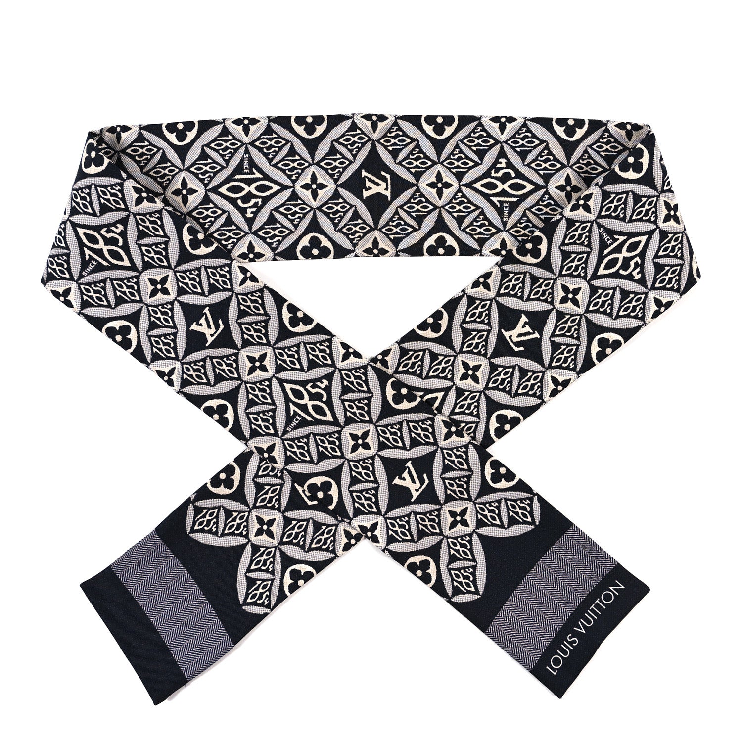 Louis Vuitton Silk Since 1854 Bandeau Gris 1 of 3