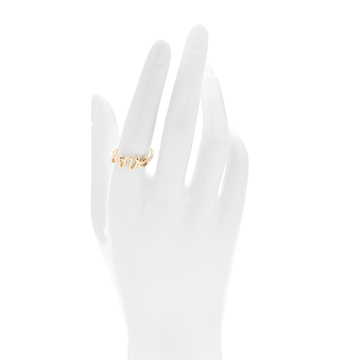 18K Yellow Gold Paloma's Graffiti Love Ring 57 8