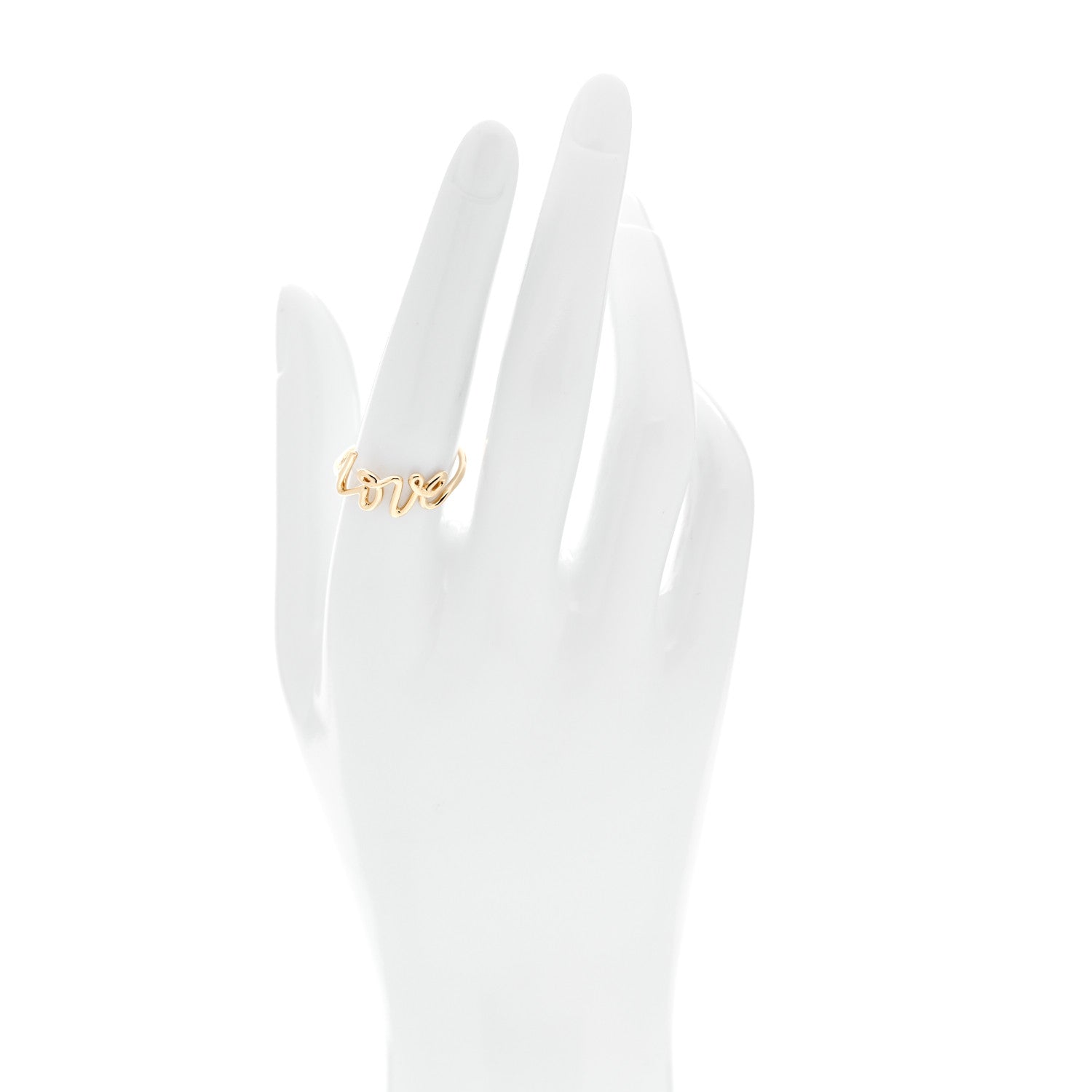 Tiffany 18K Yellow Gold Paloma's Graffiti Love Ring 57 8 2 of 5