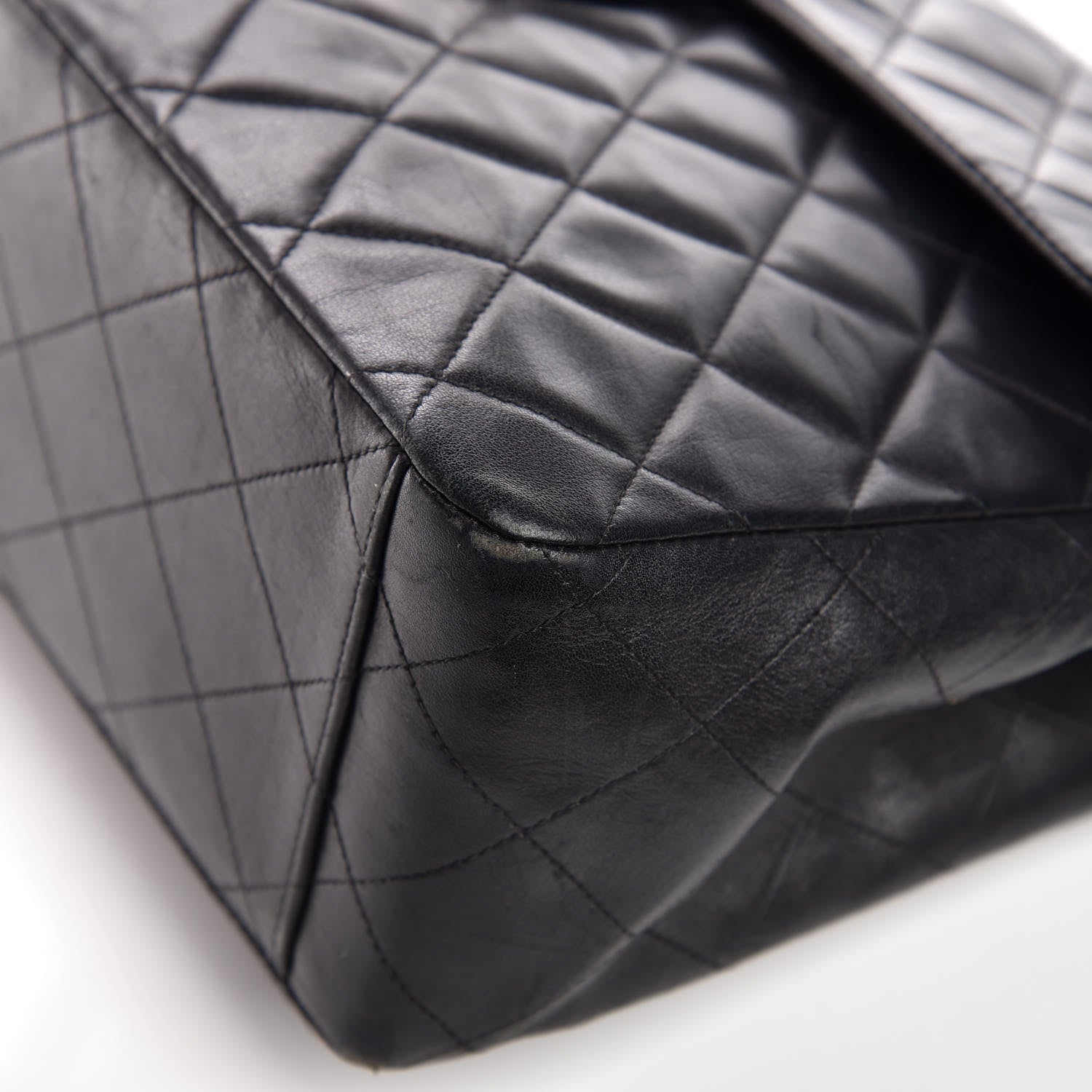 Chanel Lambskin Quilted XL Jumbo Single Flap Black 14 of 17