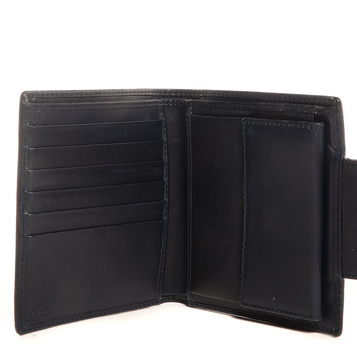 Monogram Selleria Calfskin Web Ladies Web French Wallet Beige Blue