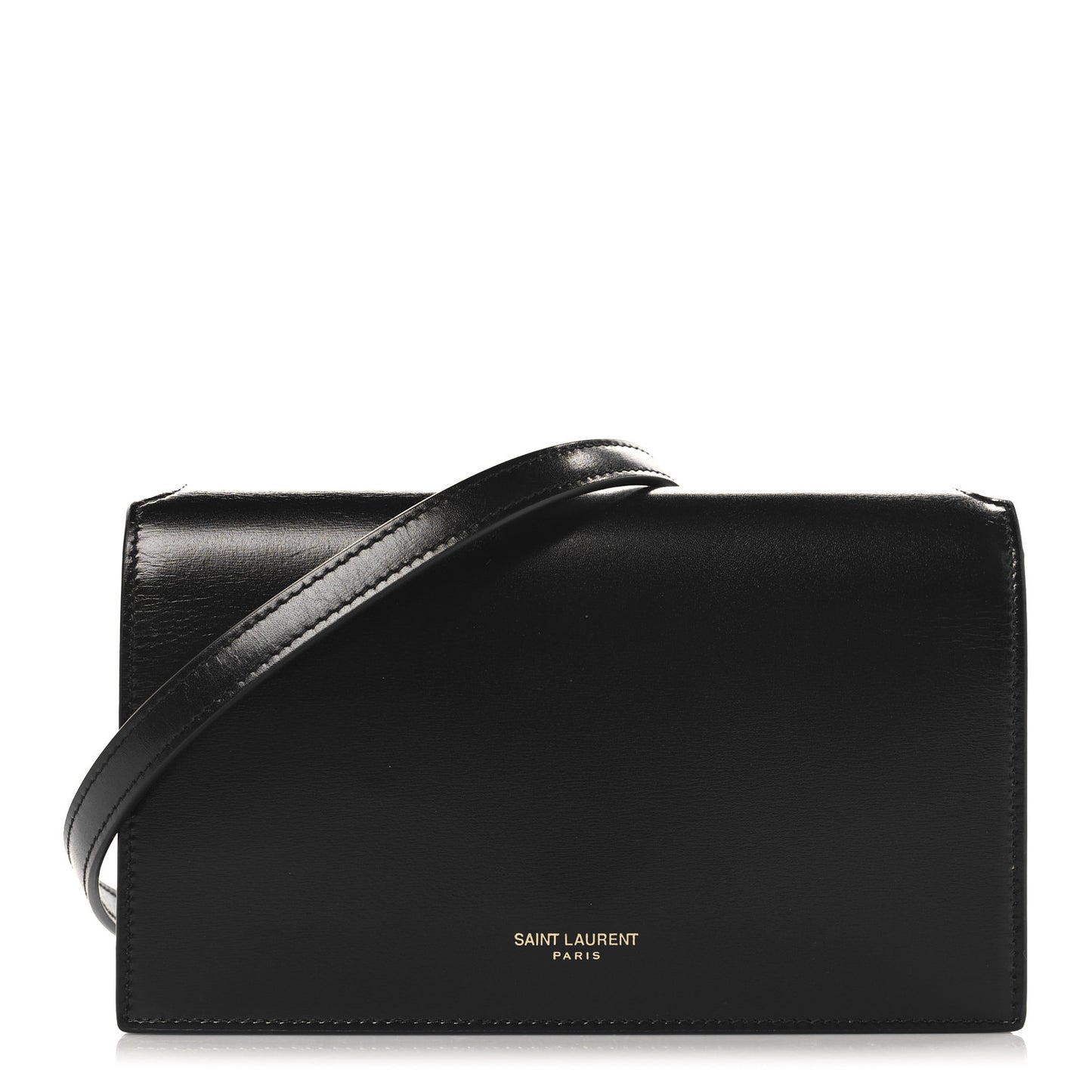 Smooth Calfskin Monogram Crossbody Bag Black
