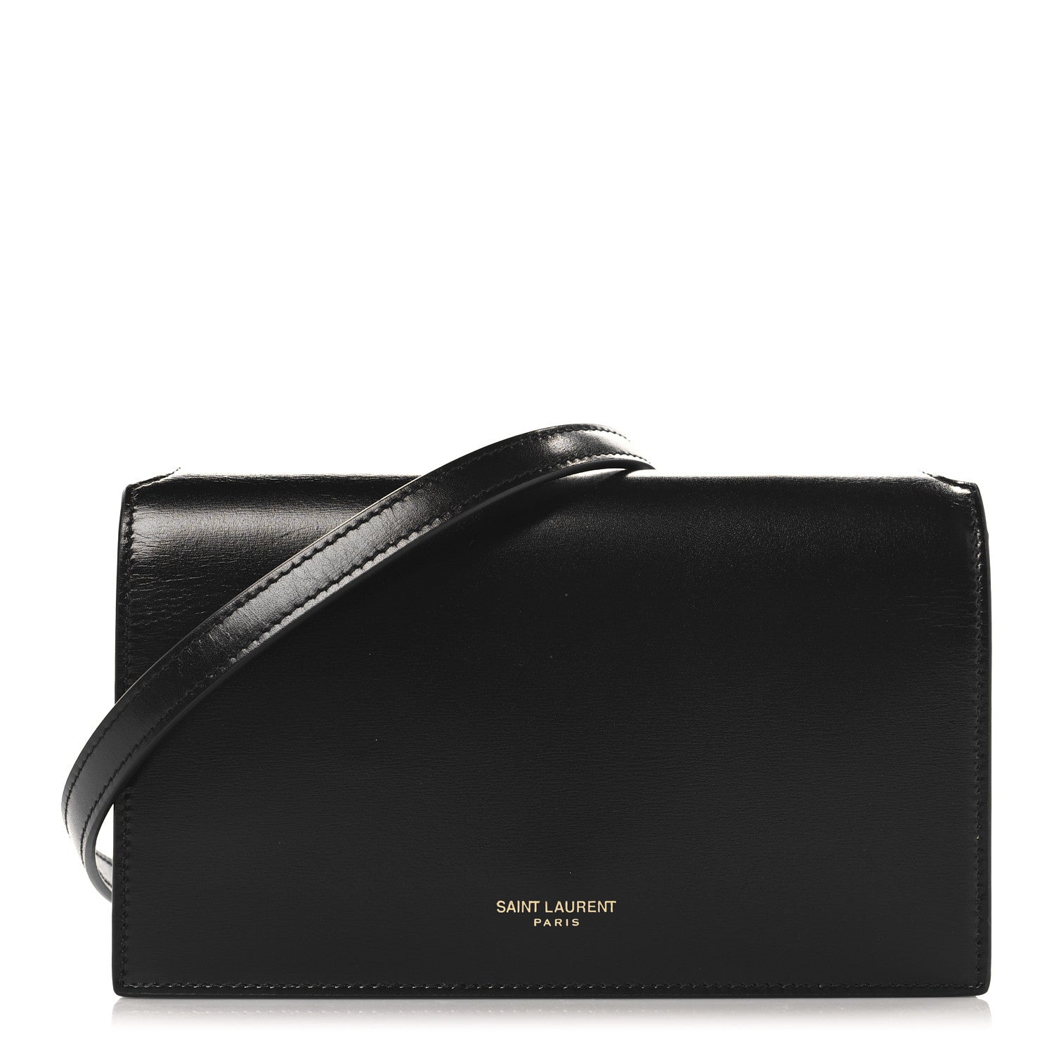 Saint Laurent Smooth Calfskin Monogram Crossbody Bag Black 1 of 10