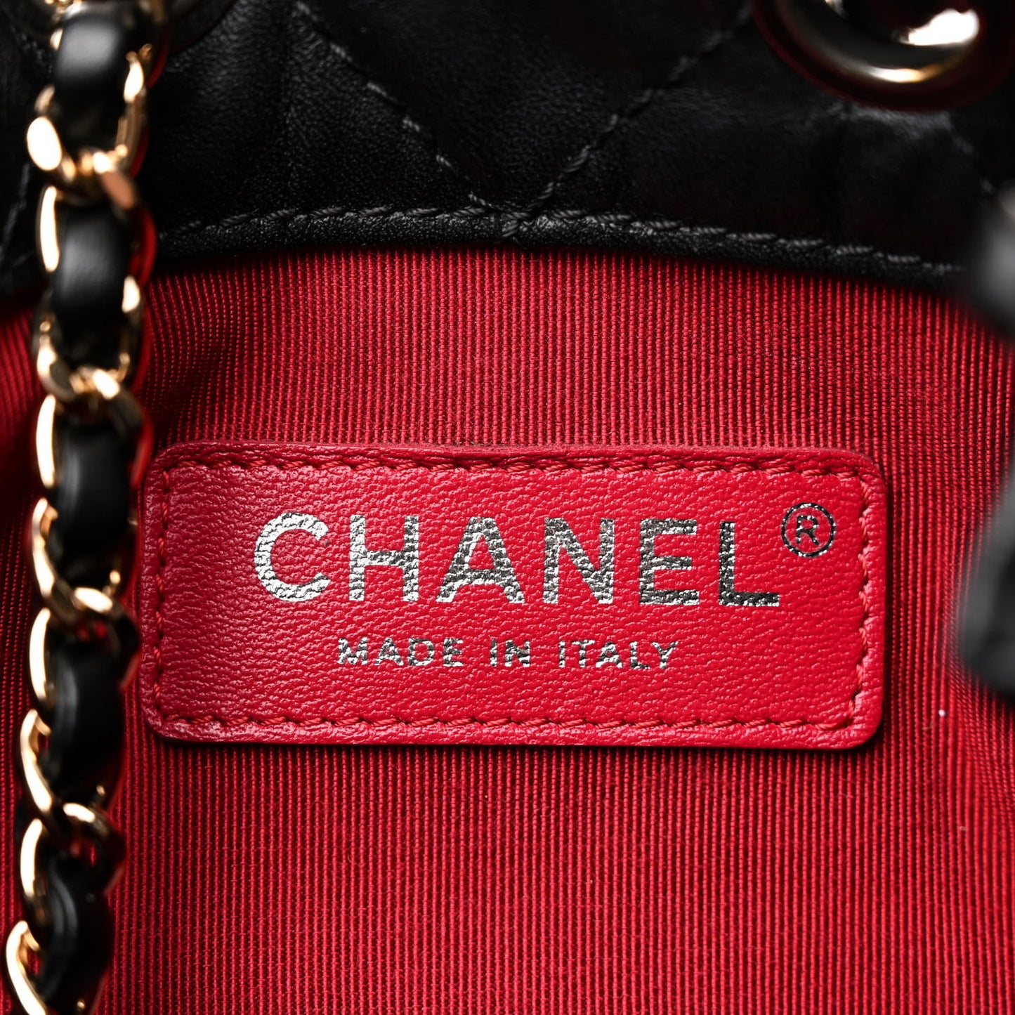 Aged Calfskin Quilted Small Gabrielle Backpack Black