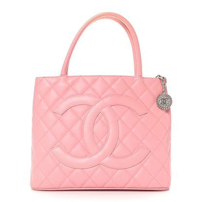 Chanel Caviar Medallion CC Tote Light Pink 1 of 10