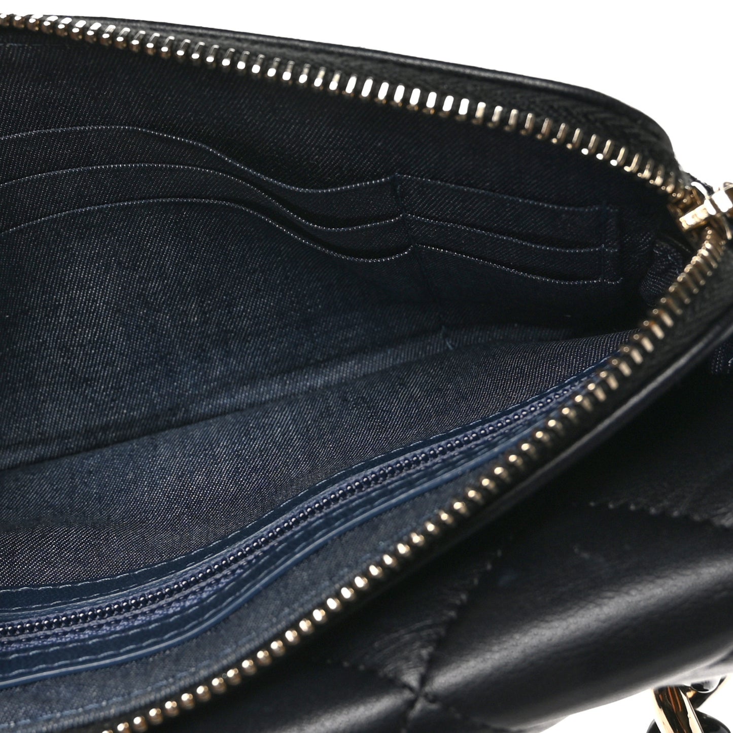 Lambskin Quilted Resin Bi-Color Flap Phone Holder With Chain Black