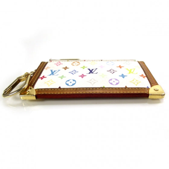 Louis Vuitton Monogram Multicolor Key Pouch White 4 of 8