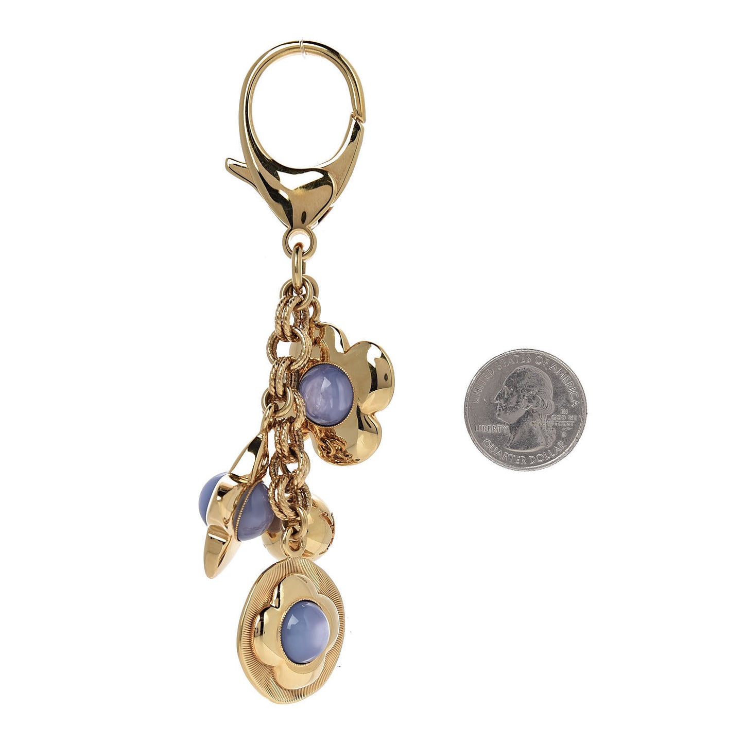Tresor Bag Charm Purple Gold