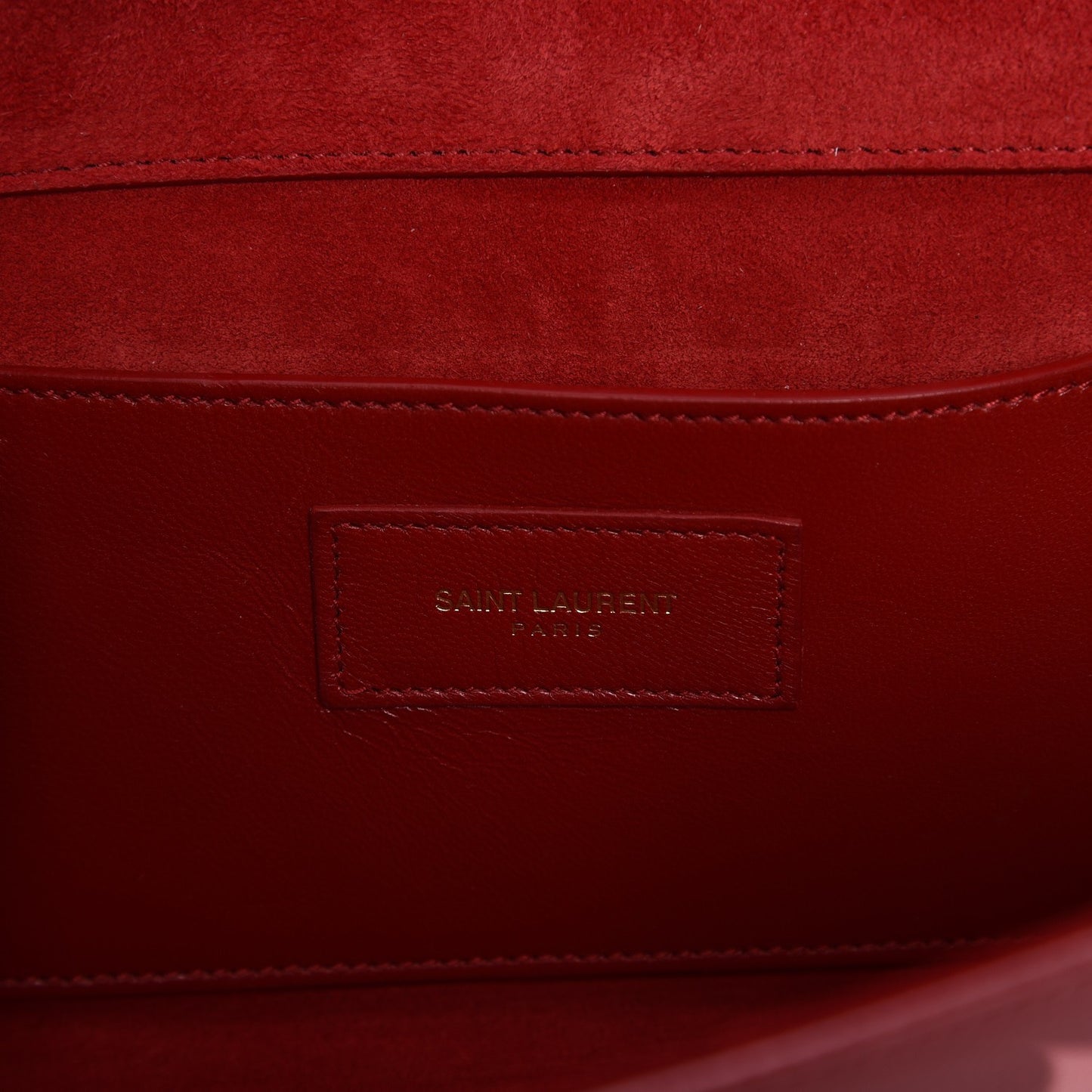 Patent Grain de Poudre Classic Monogram Clutch Red