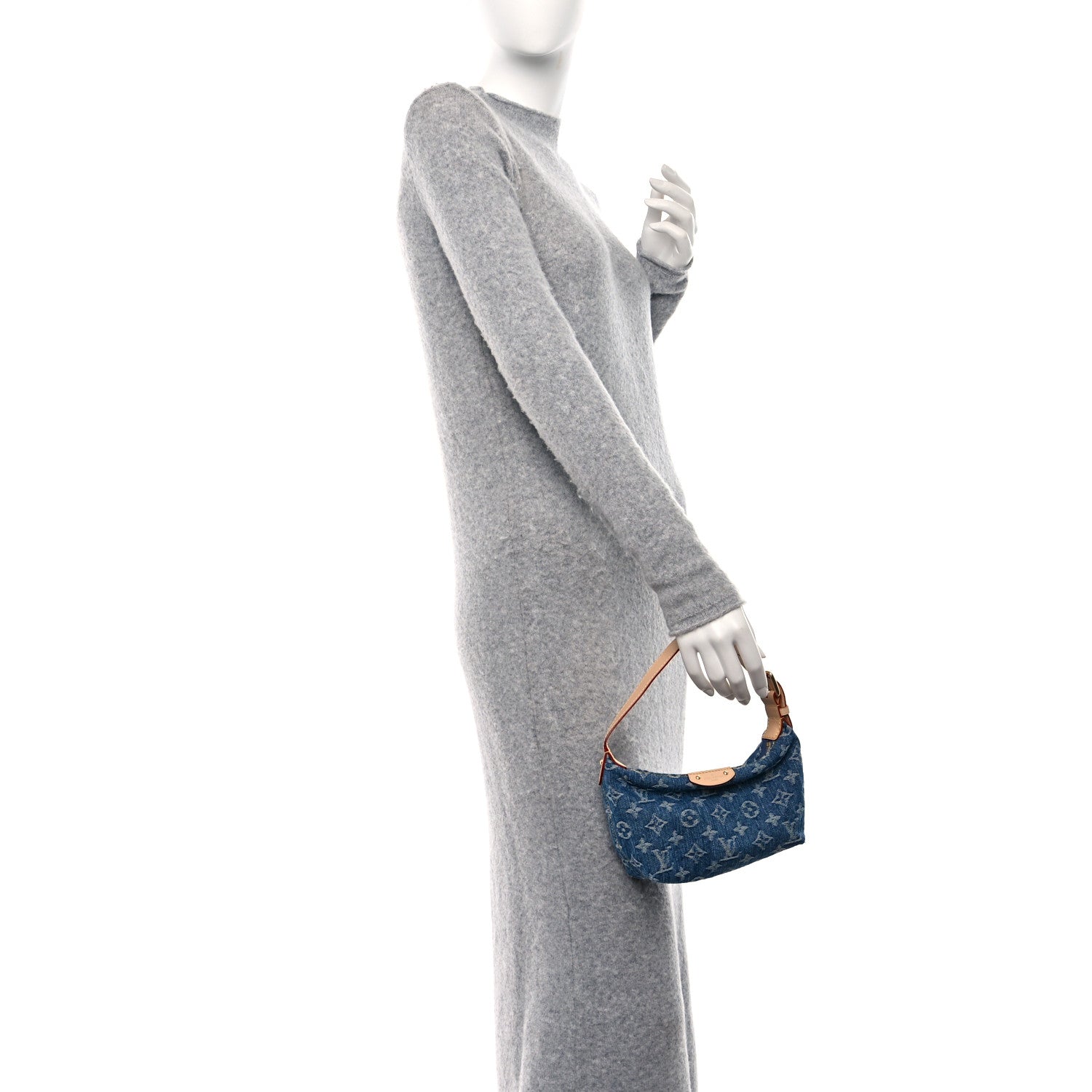 Louis Vuitton Monogram Denim Hills Pochette Blue 2 of 9