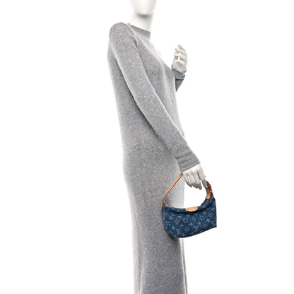Louis Vuitton Monogram Denim Hills Pochette Blue 2 of 9