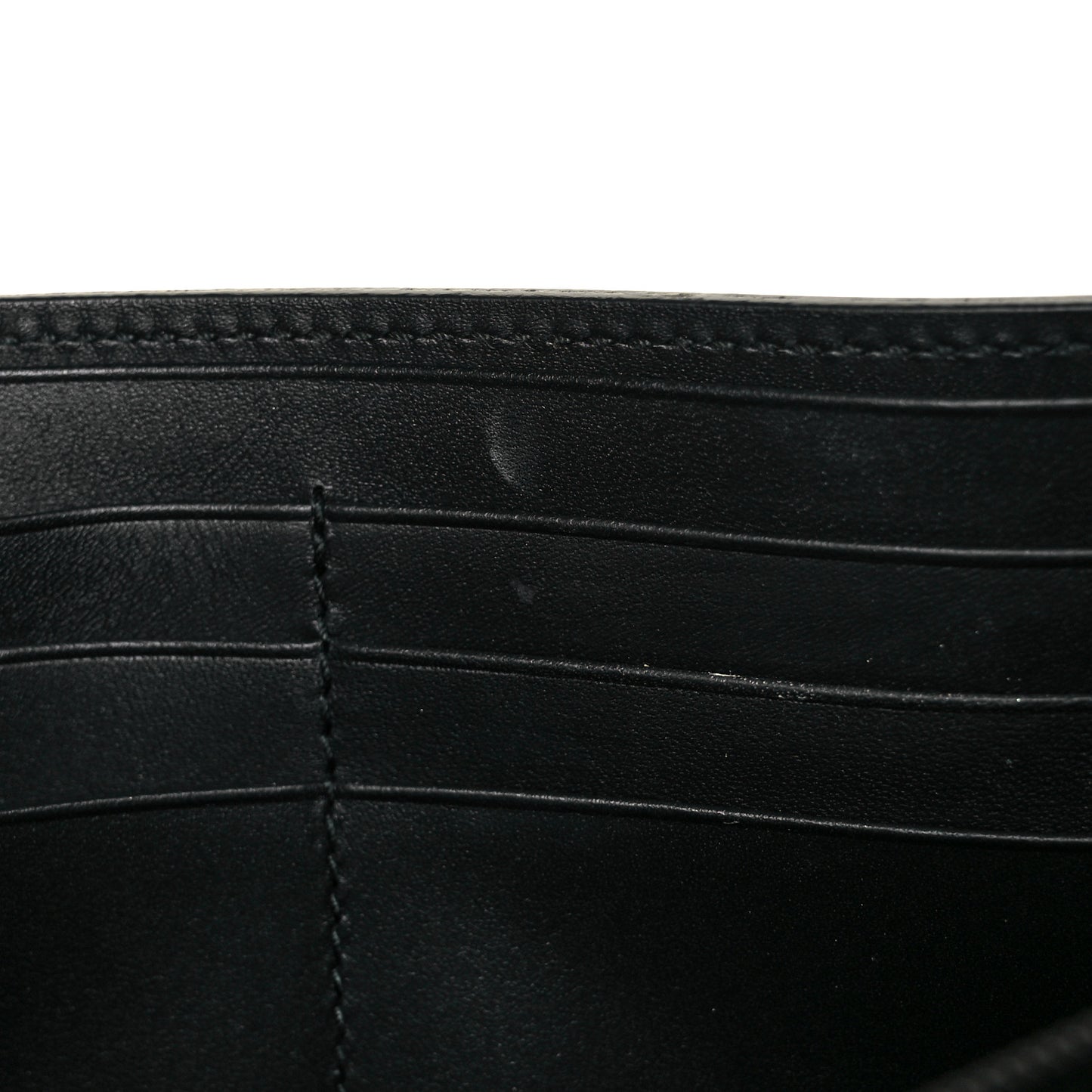 Calfskin GG Supreme Monogram Mini Peony Pearly Continental Wallet Black