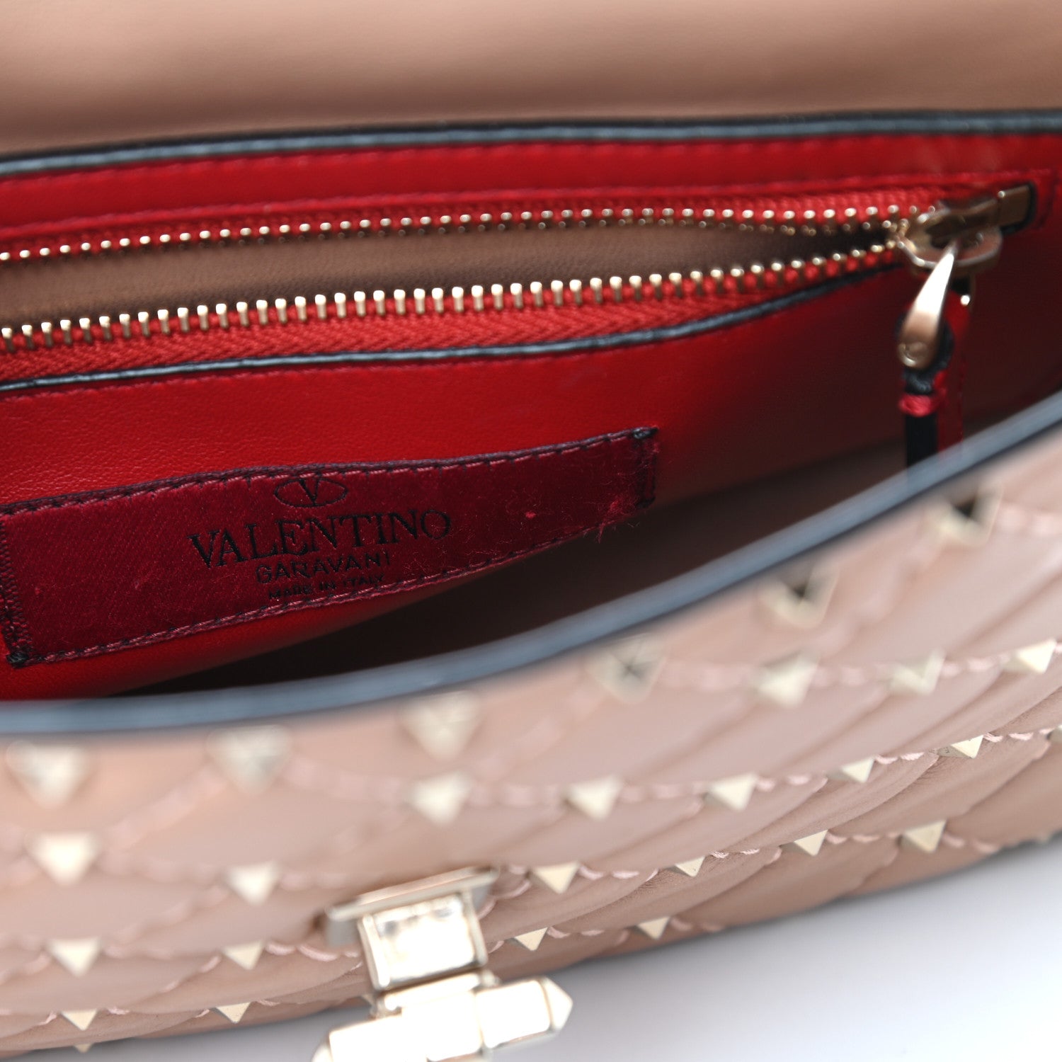Valentino Garavani Nappa Medium Rockstud Spike Shoulder Bag Soft Noisette 6 of 10