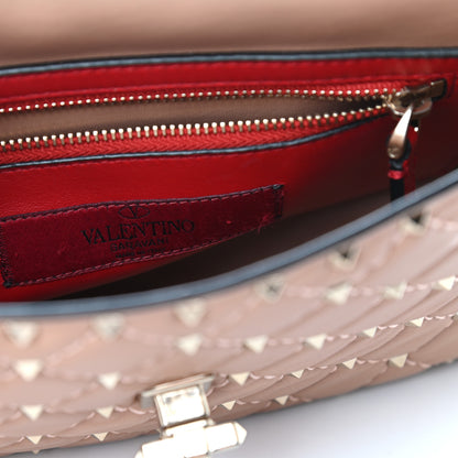 Valentino Garavani Nappa Medium Rockstud Spike Shoulder Bag Soft Noisette 6 of 10
