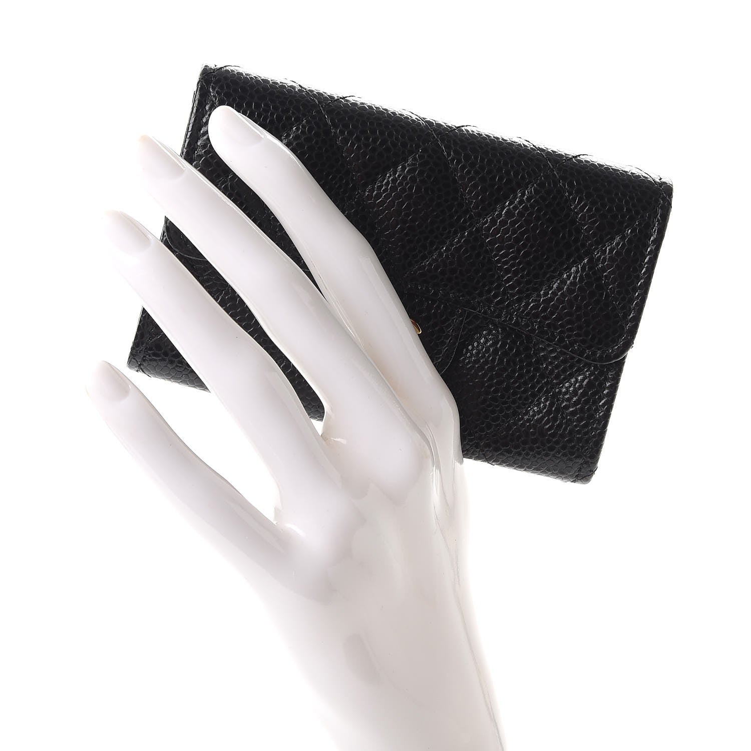 Chanel Caviar Quilted Flap Card Holder Black 2 of 9