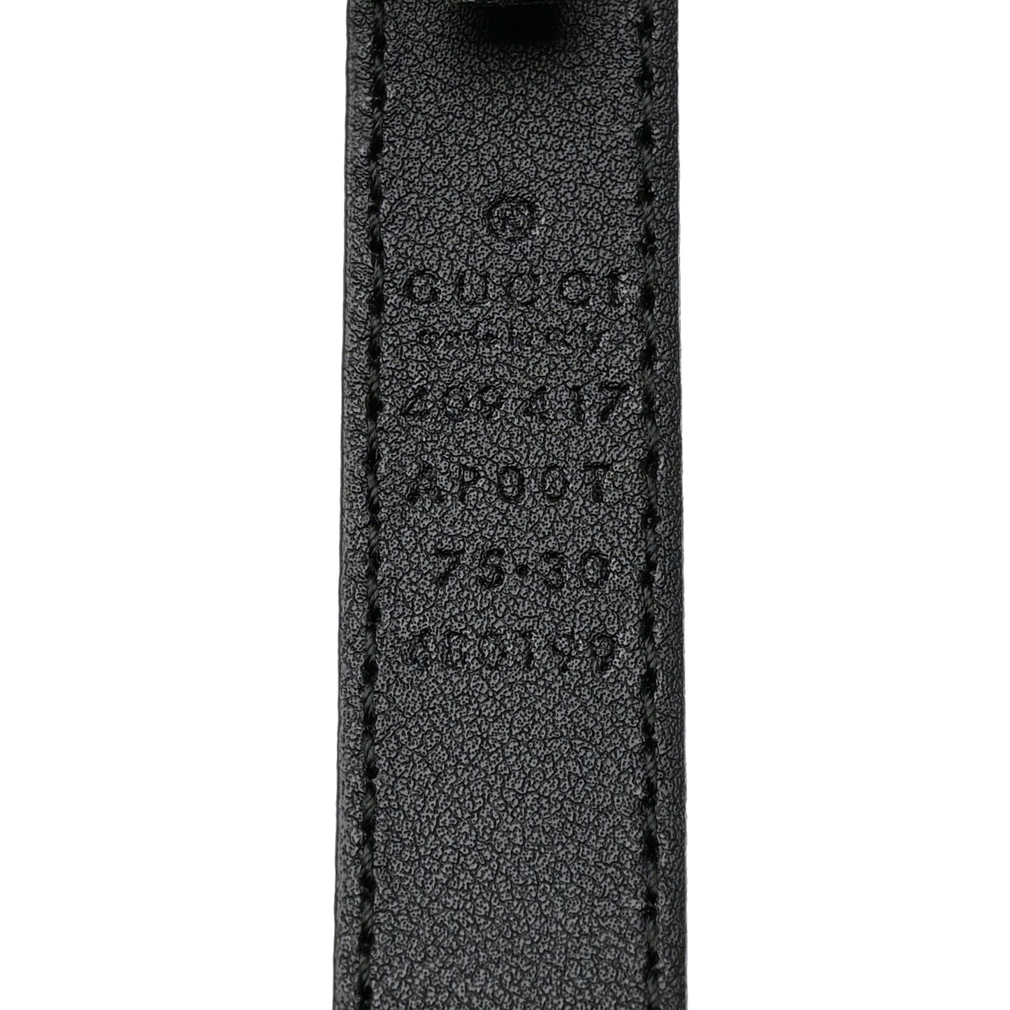 Calfskin Double G 20mm Belt 75 30 Black