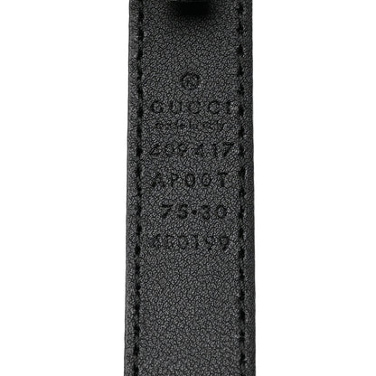 Gucci Calfskin Double G 20mm Belt 75 30 Black 4 of 6