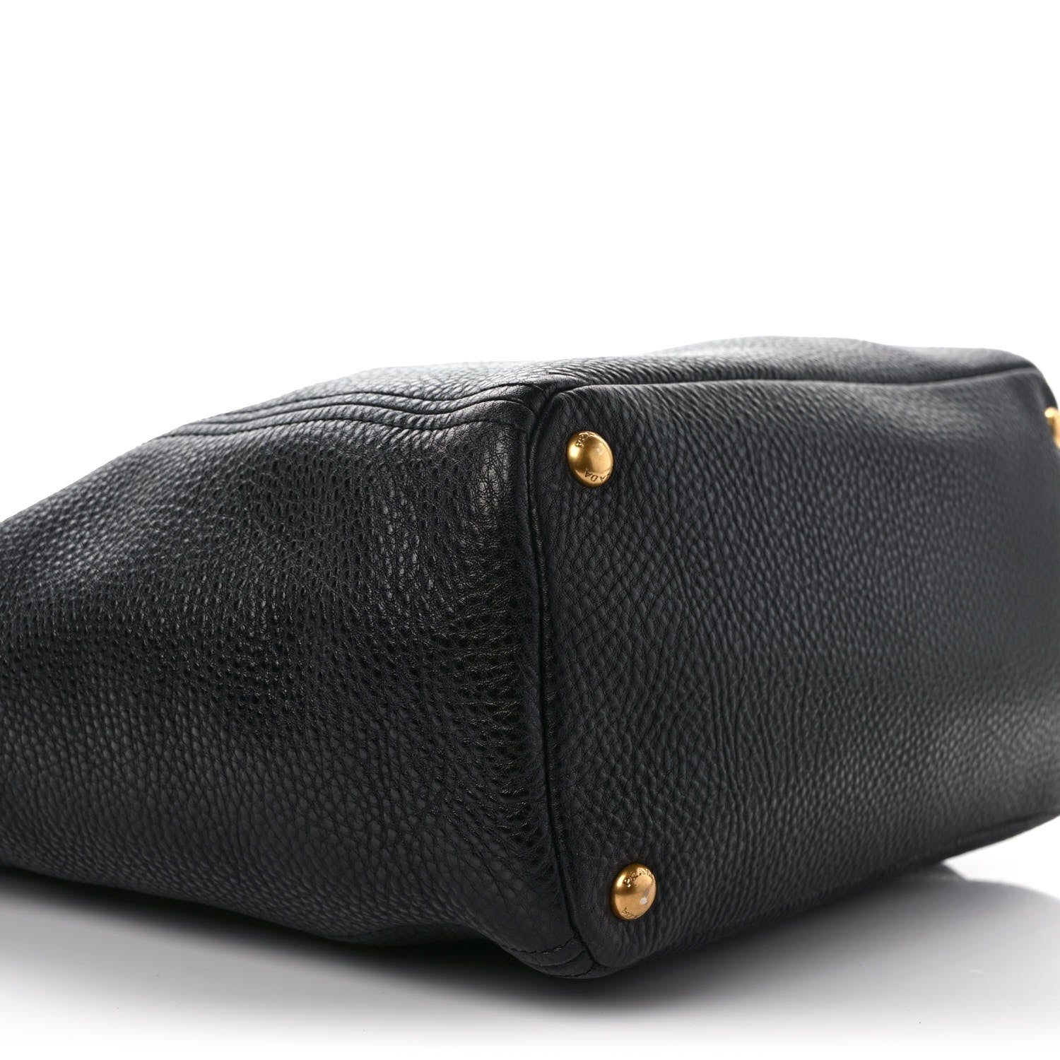 Prada Vitello Daino Side Pocket Tote Black 7 of 10