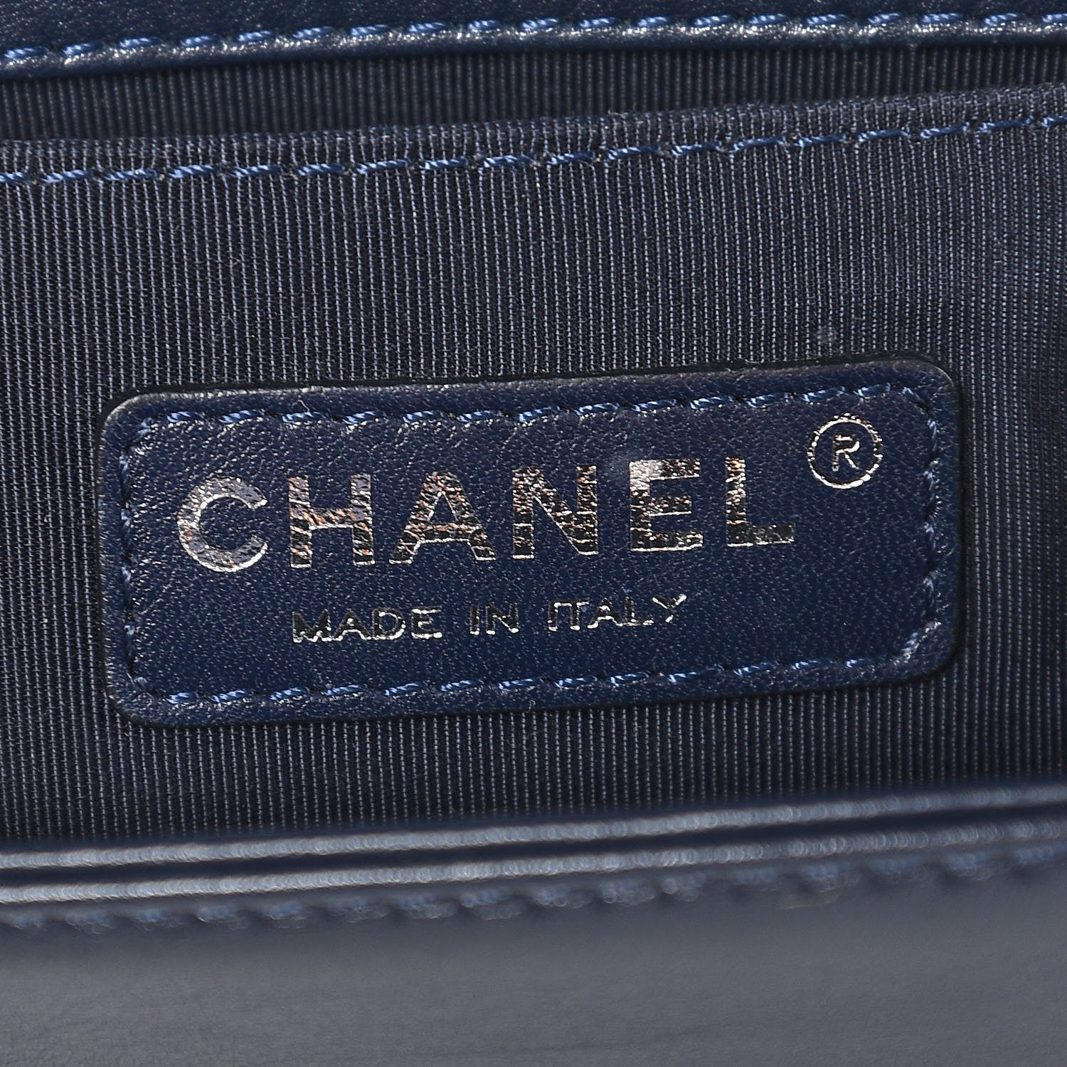 Chanel Calfskin Quilted Medium Boy Flap Navy Blue 6 of 11