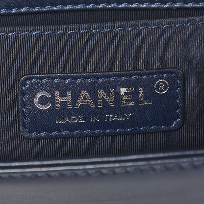 Chanel Calfskin Quilted Medium Boy Flap Navy Blue 6 of 11
