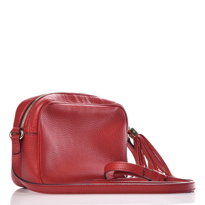 Gucci Pebbled Calfskin Small Soho Disco Bag Tabasco Red 5 of 17
