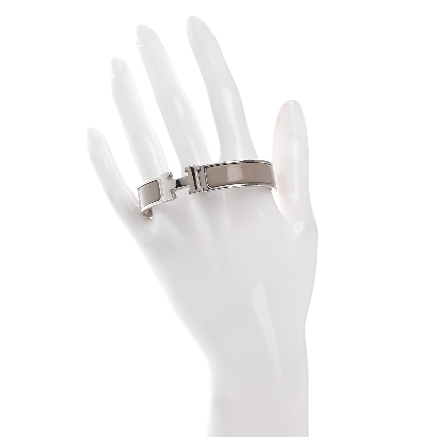 Hermes Enamel Narrow Clic Clac H Bracelet PM Marron Glace 2 of 5