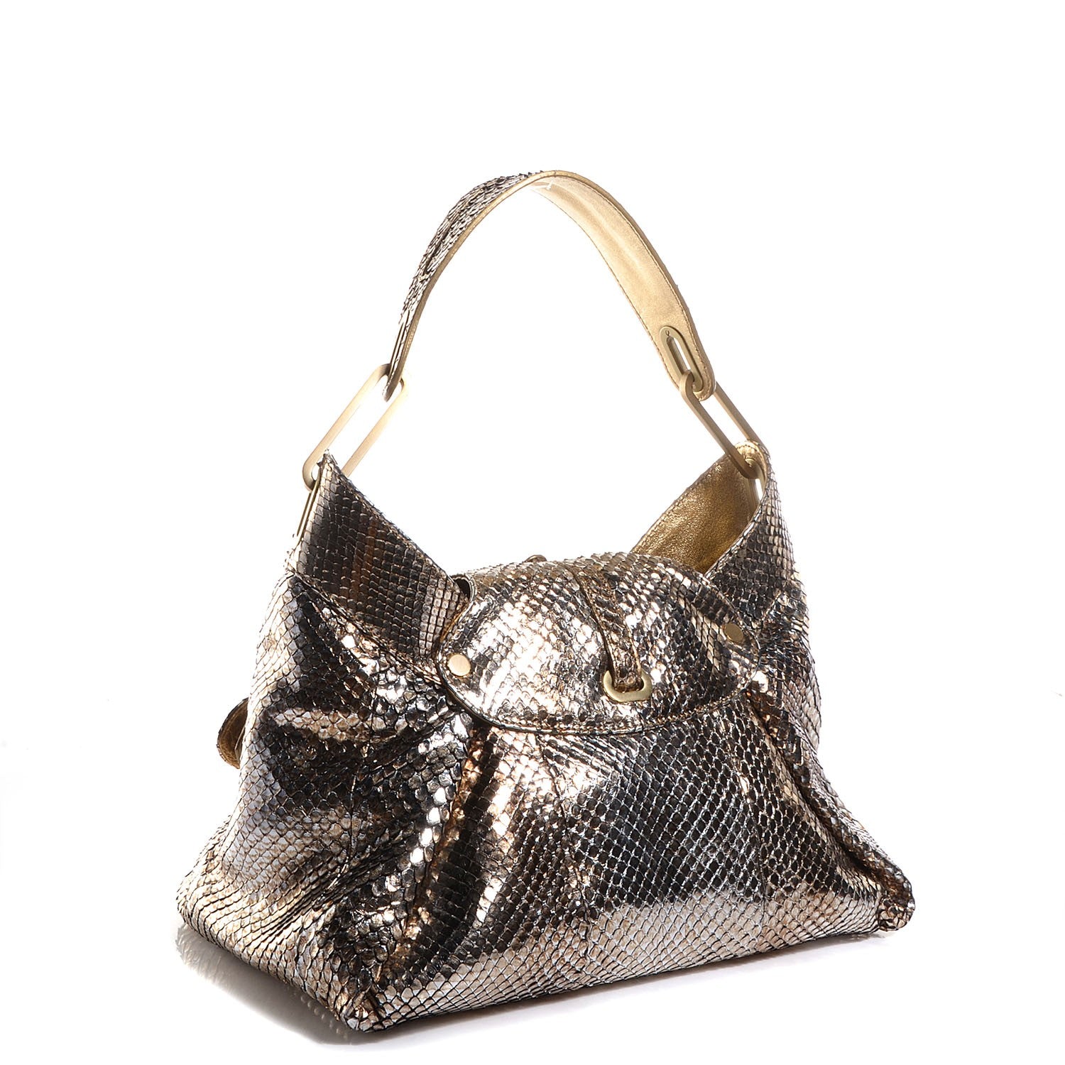 Jimmy Choo Metallic Python Medium Tulita Shoulder Bag 3 of 6