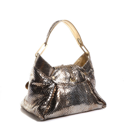 Jimmy Choo Metallic Python Medium Tulita Shoulder Bag 3 of 6