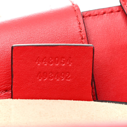 Gucci Calfskin Matelasse Small GG Marmont Tote Hibiscus Red 7 of 10