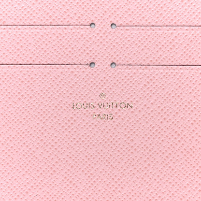 Louis Vuitton Damier Azur Pochette Felicie Chain Wallet Rose Ballerine 9 of 16