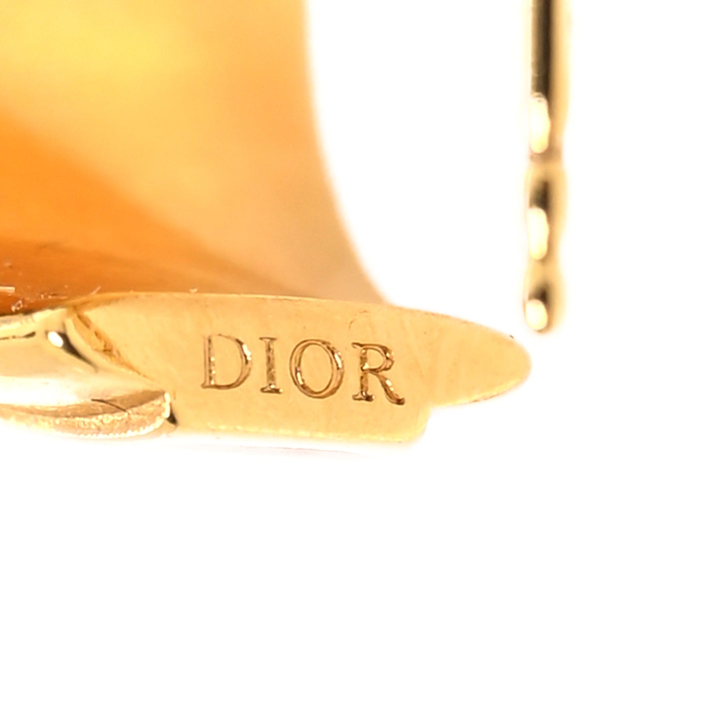 Metal Enamel Code Hoop Earrings Red Gold