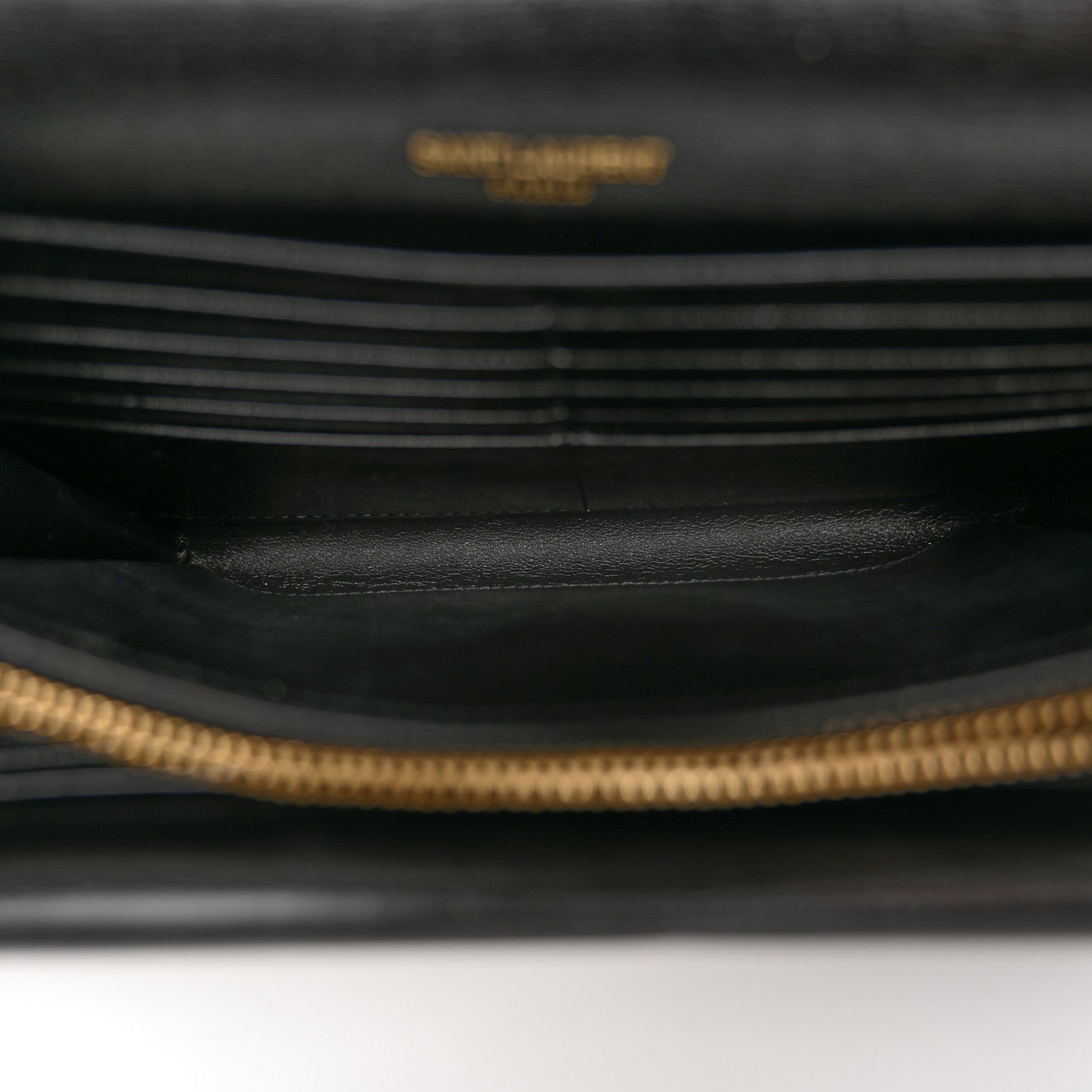Saint Laurent Smooth Calfskin Monogram Sulpice Chain Wallet Black 5 of 9